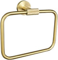 Gold Brushed Bathroom Accessories Hardware Set Towel Bar Rail Paper Holder Robe Hook Soap Dish Towel Hanger Shelf Toilet Brush,Single Towel Bar(Towel Ring B)