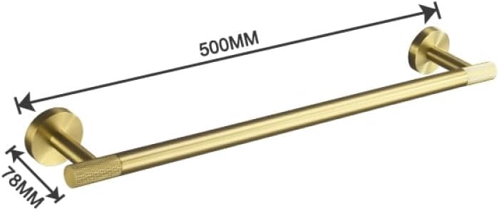 Gold Brushed Bathroom Accessories Hardware Set Towel Bar Rail Paper Holder Robe Hook Soap Dish Towel Hanger Shelf Toilet Brush,Single Towel Bar