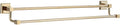 Wall Mounted Towel Bar Rack，Luxury Gold Brass Bathroom Towel Rack Toilet Paper Holder Toilet Brush Holder Multi-Hook Towel Bar Soap Dish - Elegant Bathroom Accessories Set(Double Rod)