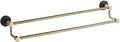Bathroom Hardware Fixture Set, Towel Bar, Bathroom Towel Rack, Toilet Brush, Toilet Paper Holder, Robe Hooks, Towel Ring (Gold),Double Bars
