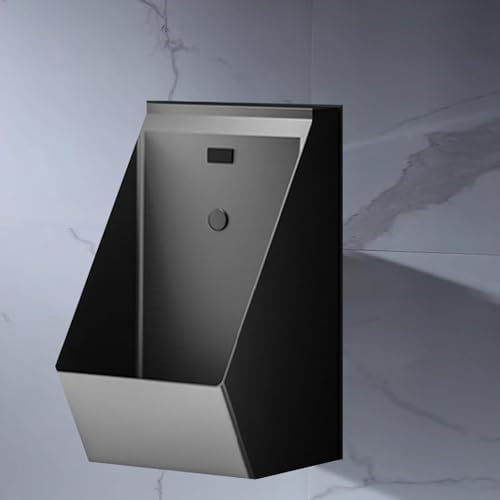 Wall Mounted Stainless Steel Urinal with Sensor, Commercial Anti-Odor Design, Splash-Free Men's Bathroom Toilet Urinal, Durable Silver Finish for High Traffic Areas