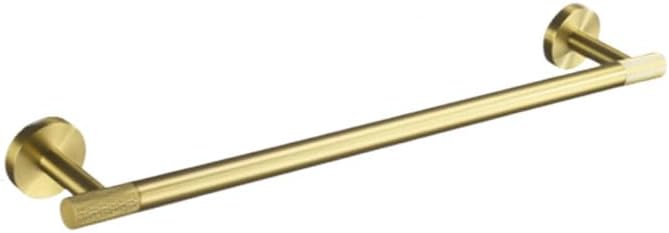 Brushed Gold Brass Bathroom Accessories Set - Hand Towel Bar, Toilet Paper Holder, Robe Hook - Elegant Wall-Mounted Knurling Design for Modern Home Decor & Luxury Bathroom Style