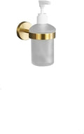 Gold Brushed Bathroom Accessories Hardware Set Towel Bar Rail Paper Holder Robe Hook Soap Dish Towel Hanger Shelf Toilet Brush,Single Towel Bar(Soap Dispenser)
