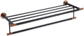 Rose Gold Matte Black Stainless Steel Bathroomardware Set Modernccessories foromeécor Towel Rack Toilet Paperolder Ring Brush Stylish Fixtures(Towel Rack)