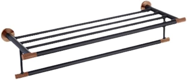 Rose Gold Matte Black Stainless Steel Bathroomardware Set Modernccessories foromeécor Towel Rack Toilet Paperolder Ring Brush Stylish Fixtures(Towel Rack)
