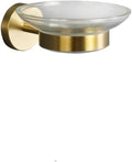 Gold Brushed Bathroom Accessories Hardware Set Towel Bar Rail Paper Holder Robe Hook Soap Dish Towel Hanger Shelf Toilet Brush,Single Towel Bar(Soap Dish)