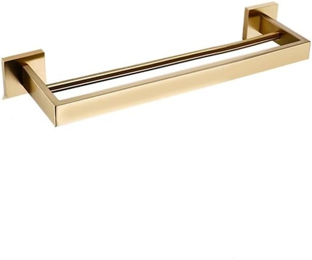 Matte Gold Towel Rack 304 Stainless Steel Towel Bar Double Towel Shelf Paper Holder Tissue Holder Toilet Brush Holder,Double Bar,40,01
