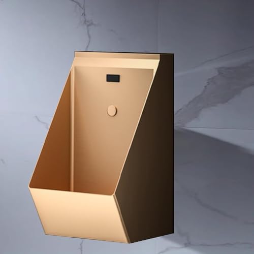 Commercial Stainless Steel Wall-Mounted Sensor Urinal, Anti-Odor Splash Design for Men's Restroom, Durable Bathroom Fixture, Hygiene Focused Silver Finish