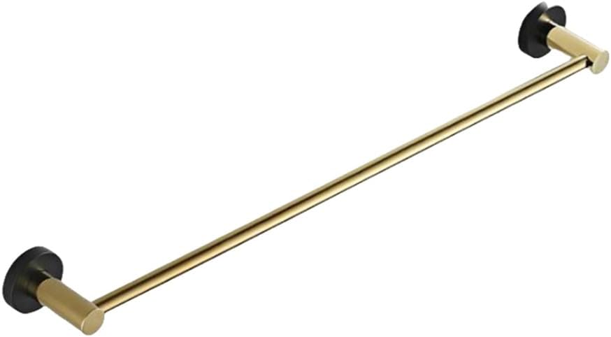 Bathroom Hardware Fixture Set, Towel Bar, Bathroom Towel Rack, Toilet Brush, Toilet Paper Holder, Robe Hooks, Towel Ring (Gold),Single Bar
