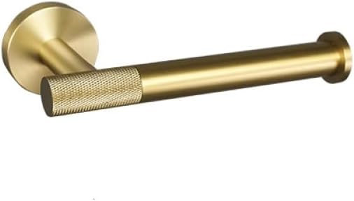 Gold Brushed Bathroom Accessories Hardware Set Towel Bar Rail Paper Holder Robe Hook Soap Dish Towel Hanger Shelf Toilet Brush,Single Towel Bar(Paper Holder)