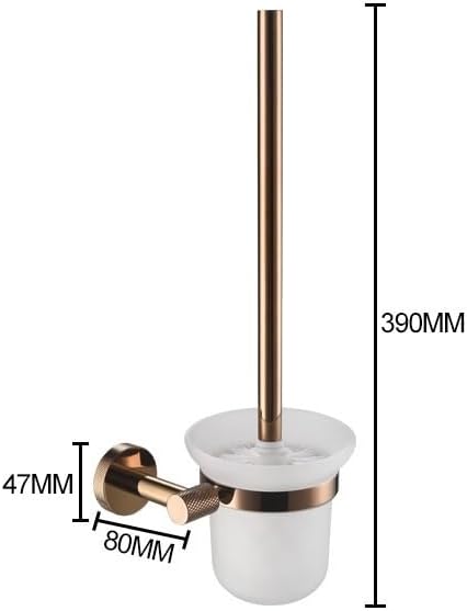 Glossy Rose Gold 304Stainless Steel Beautiful Wall Hook Toilet Paper Holder Towel Bar Bathroom Accessories(Toilet Brush Holder)