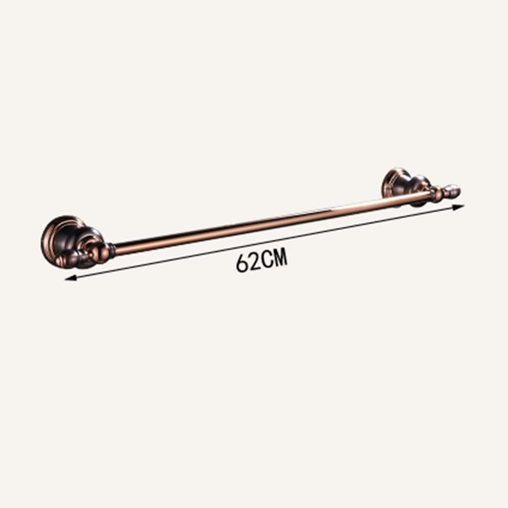 Bathroom Hardware Set Brown Bronze Rose Gold Towel Rack Set Towel Bar Toilet Paper Holder Towel Ring Wall Mounted Bathroom Accessories Kit Wall Mounted,Single Glass(Single Lever)