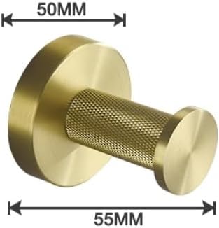 Gold Brushed Bathroom Accessories Hardware Set Towel Bar Rail Paper Holder Robe Hook Soap Dish Towel Hanger Shelf Toilet Brush,4 Pieces Set