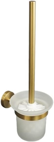 Gold Brushed Bathroom Accessories Hardware Set Towel Bar Rail Paper Holder Robe Hook Soap Dish Towel Hanger Shelf Toilet Brush,Single Towel Bar(Toilet Brush Holder)