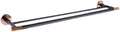 Rose Gold Matte Black Stainless Steel Bathroomardware Set Modernccessories foromeécor Towel Rack Toilet Paperolder Ring Brush Stylish Fixtures(Double Towel Bar)