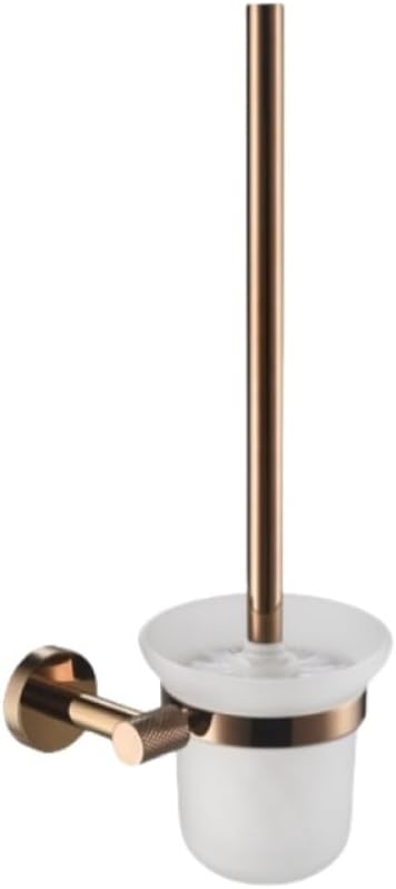 Rose Gold Stainless Steel Wall-Mounted Robe Hooks Toilet Paper Holder Towel Bar Rack Towel Ring Bathroom WC Accessories Sets,Toilet Brush Holder