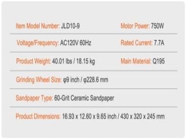 Replacement for Lawn Mower Blade Sharpener 1HP 750W with 9-inch Ceramic Grinding Wheel OEM