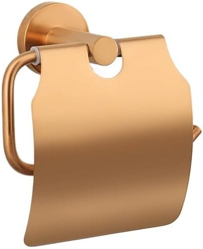 Bathroom Hardware 304 Stainless Steel Rose Gold Towel Rack Toilet Paper Holder Soap Holder Towel Bar Toilet Accessories(RG with Cover)