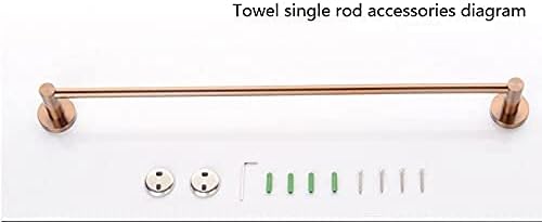 Towel Rack Nordic Brushed Rose Gold Towel Rack Bathroom Storage Rack,Single Towel Bar for Bathroom Single Pole/Double Towel Shelf,Towel Storage Wall Mounted Bath Towel Rail/Single/60Cm The New