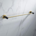 Towel Rail for Bathroom, Brushed Gold Towel Bar Wall Mounted Bathroom Accessory Towel Holder Rod Hand (Color : Single Rod Towel Rack)