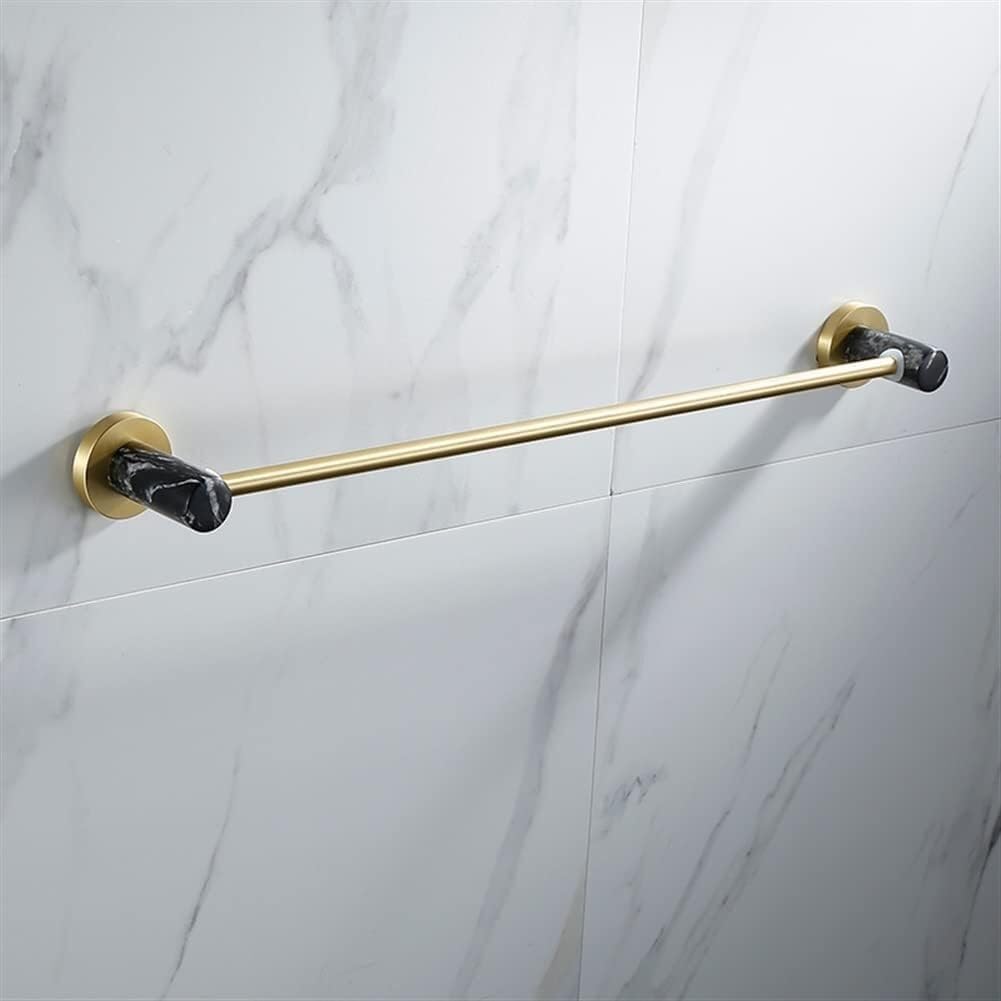 Towel Rail for Bathroom, Brushed Gold Towel Bar Wall Mounted Bathroom Accessory Towel Holder Rod Hand (Color : Single Rod Towel Rack)