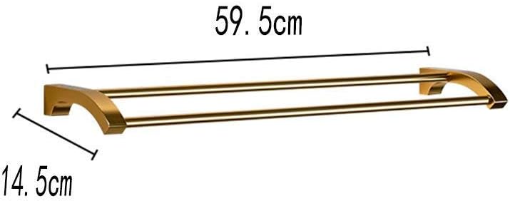 Space Aluminum Gold Bathroom Double Towel Rack