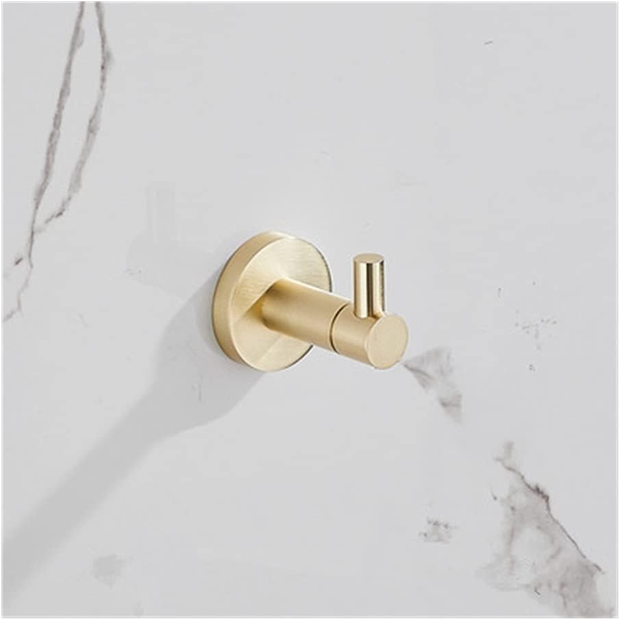 Gold Bathroom Accessories Set Towel Rail Shelf Hanger Paper Holder Toilet Brush Holder Bath Hardware Set Double Towel Rack for Bathroom and Kitchen,Robe Hook