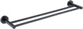 KETTEL Gold Holder Bathroom Accessories，Wall-Mounted Bathroom Rack Accessory ，Fixtures,Matte Black Towel Bar， (Color : Double Towel Bar)