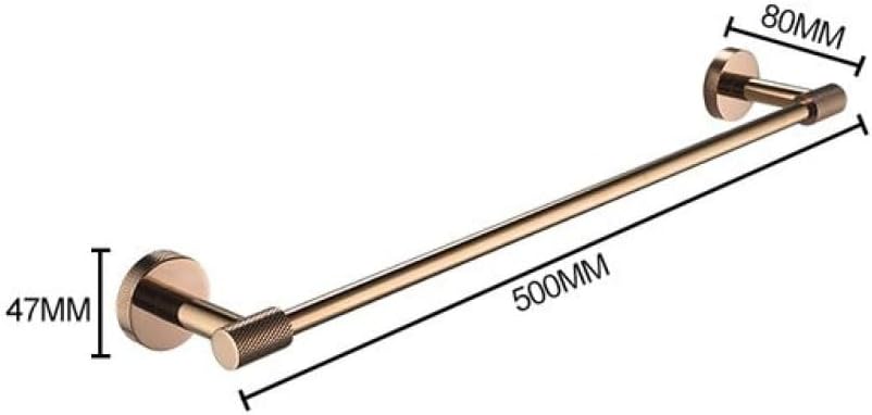 Rose Gold Wall Mount Shelf Toilet Bath Hardware Paper Holder Towel Bar Rack Rail Rod Robe Hook Hanger Bathroom Accessories Set,Single Towel Bar(4 Pieces Set D)