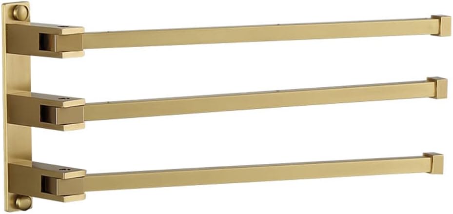 Brass Bathroom Accessory Towel Rack, Paper Holder Toilet Brush Holder Towel Holder Hook Brushed Gold Bath Hardware