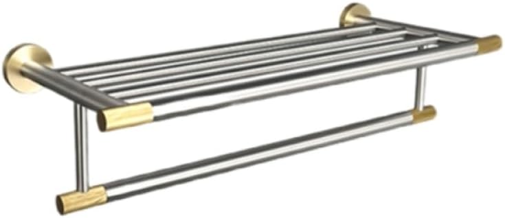 Stainless Steel Brushed and Gold Towel Bar Hook Toilet Paper Holder Toilet Brush Holder Towel Rails Racks Bathroom Accessories,Towel Rack