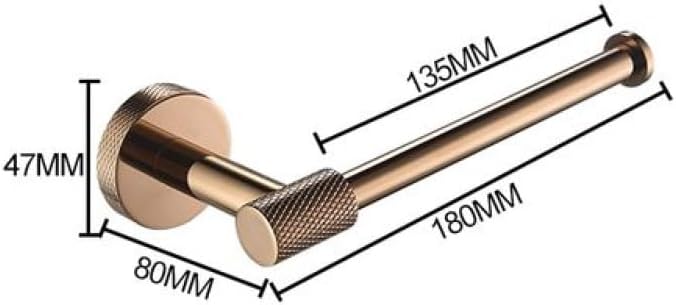 Rose Gold Wall Mount Shelf Toilet Bath Hardware Paper Holder Towel Bar Rack Rail Rod Robe Hook Hanger Bathroom Accessories Set,Single Towel Bar(4 Pieces Set D)