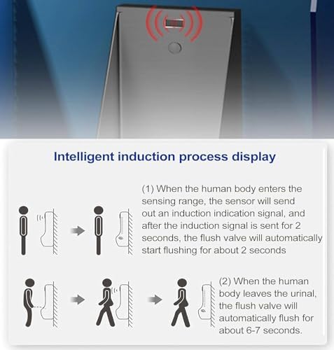 Automatic Sensor Stainless Steel Wall-Mounted Urinal for Family Bathrooms Men's Restroom Induction Flush Toilet Silver Bathroom Fixture Modern Hygienic Design