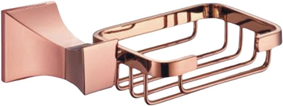 Bathroom Hardware Rose Gold Robe Hook Towel Rail Bar Rack Shelf Tissue Paper Toothbrush Holder Accessories.,Soap Dish Basket