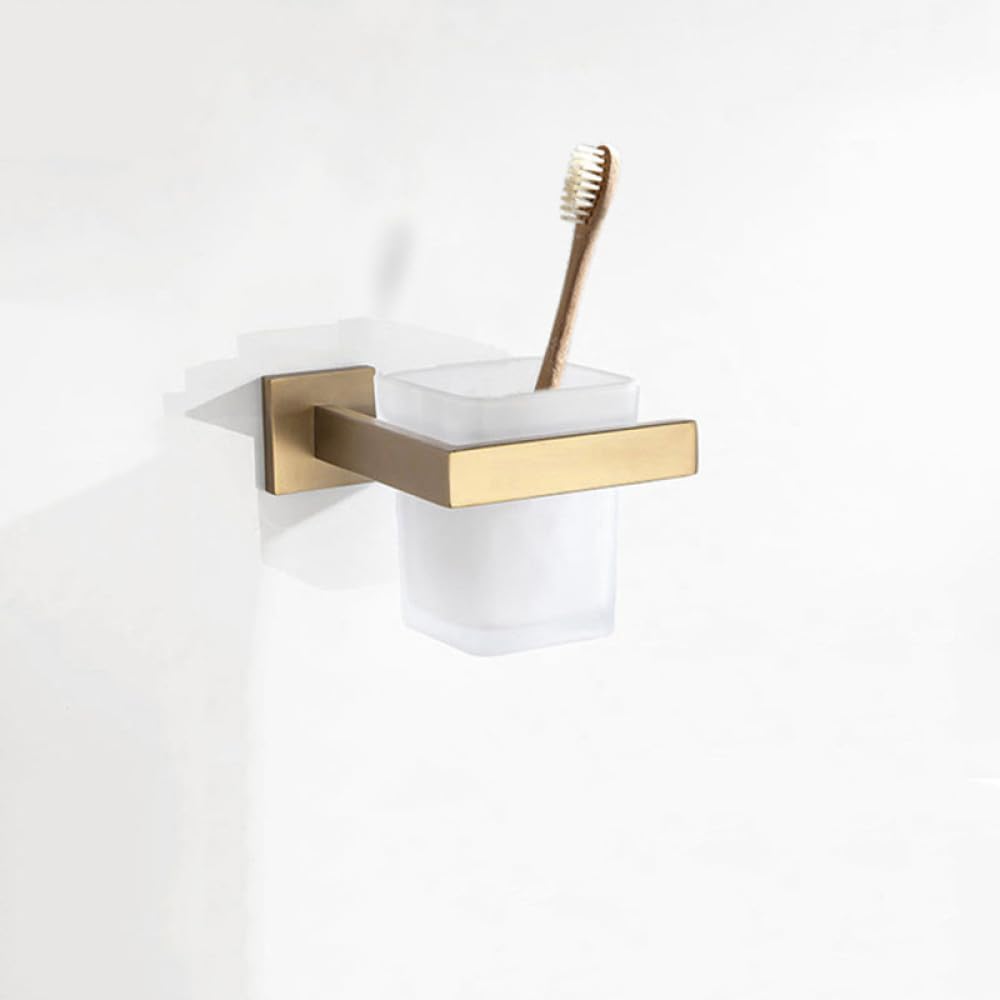 Brushed Gold Bathroom Accessories Hardware Towel Bar Rail Toilet Paper Holder Towel Rack Hook Soap Dish Toilet Brush,Toothbrush Holder