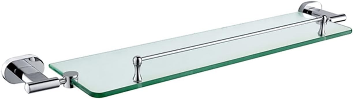KETTEL Bathroom Accessories, Chrome Polished Bathroom Hardware,Gold Holder Bathroom Accessories，Wall-Mounted Bathroom Rack Accessory ，Fixtures (Color : Glass Shelf)