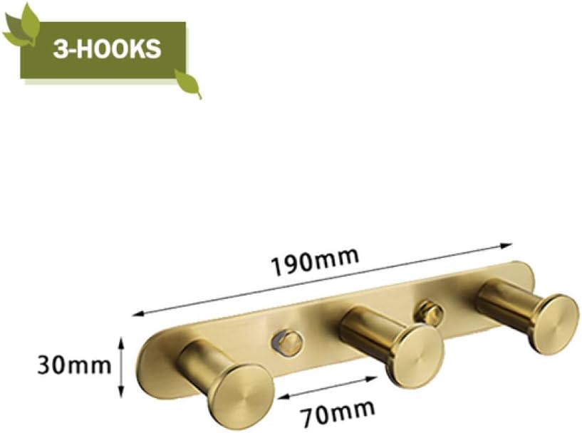 Towel Rack Brushed Gold Wall Mount Shelf Toilet Bathroom Hardware Paper Holder Towel Rack Rod Hanger Bathroom Accessories Single Towel Rack B