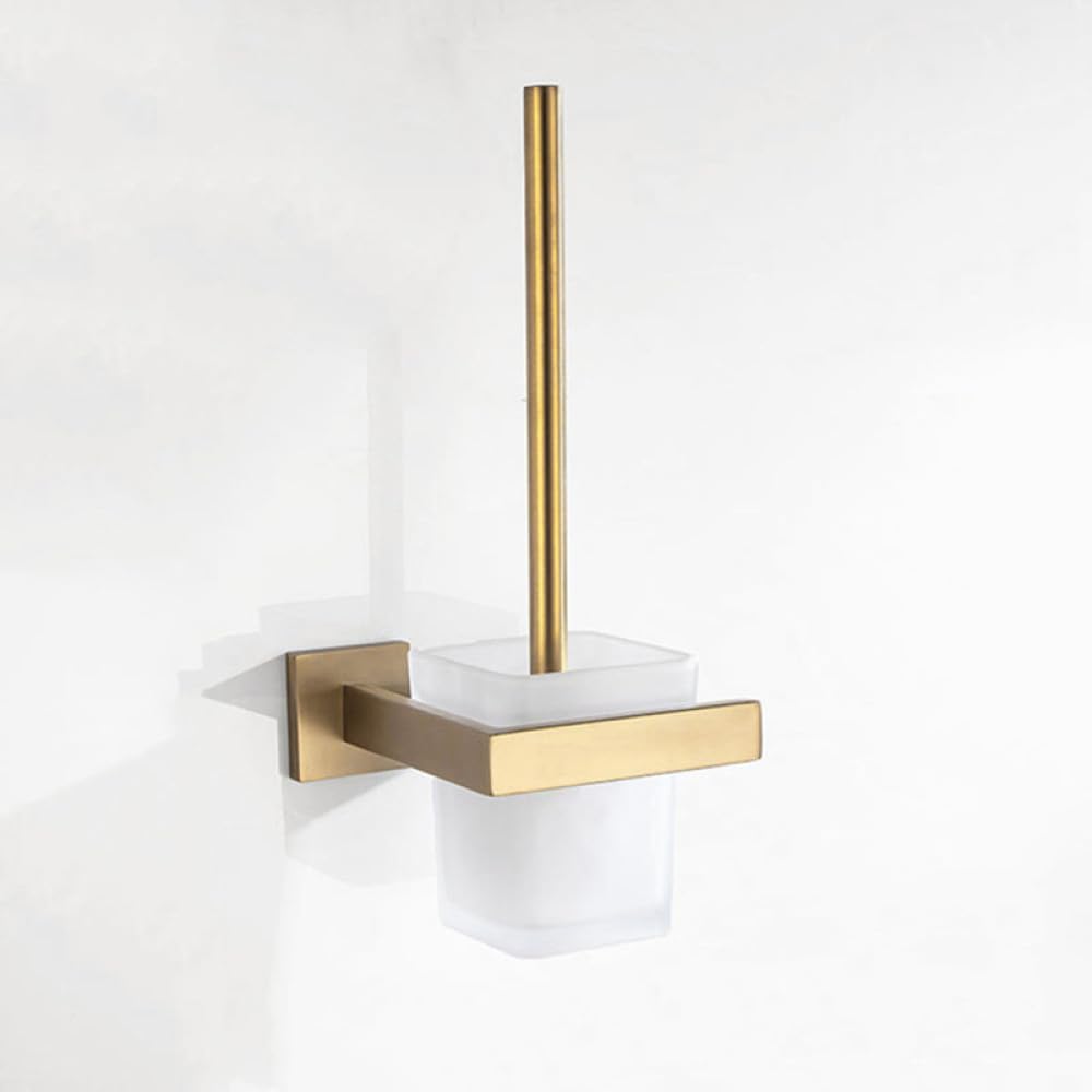 Brushed Gold Bathroom Accessories Hardware Towel Bar Rail Toilet Paper Holder Towel Rack Hook Soap Dish Toilet Brush,Toilet Brush Holder