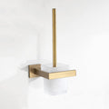 Brushed Gold Bathroom Accessories Hardware Towel Bar Rail Toilet Paper Holder Towel Rack Hook Soap Dish Toilet Brush,Toilet Brush Holder