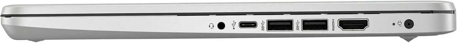 HP AI-Powered 14' HD Laptop with Microsoft Office and 1TB Cloud Storage Included for 1-Year| 4GB RAM|128GB SSD| Intel 4-Core CPU| Webcam| Wi-Fi| Bluetooth|Ultra Light|Win 11| RK Bundle| Silver