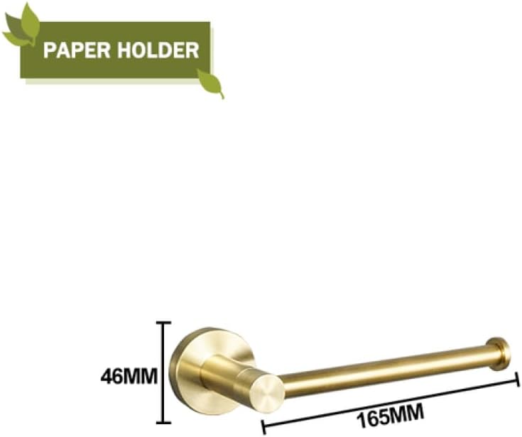 Towel Rack Brushed Gold Wall Mount Shelf Toilet Bathroom Hardware Paper Holder Towel Rack Rod Hanger Bathroom Accessories Single Towel Rack B