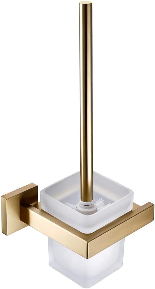 Brushed Gold Bathroom Accessories Set Toilet Brush Holder Toilet Paper Towel Bar Rail Rack Hanger Hook Soap Dish Hardware,Toilet Brush Holder