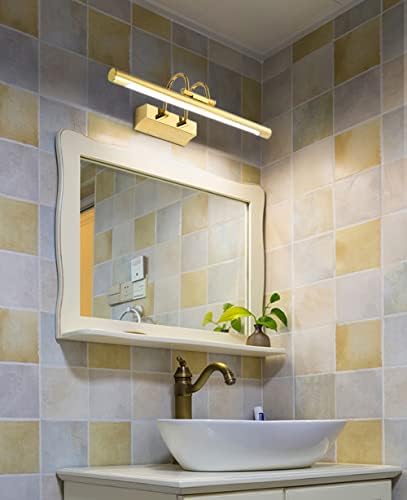 Modern Gold LED Bathroom Vanity Light Fixture - 15W Stainless Steel Wall Sconce, 31.49' Over Mirror Lighting, Neutral Daylight 4000K for Dressing Room & Bath