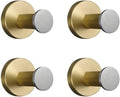 Stainless Steel Brushed and Gold Towel Bar Hook Toilet Paper Holder Toilet Brush Holder Towel Rails Racks Bathroom Accessories,4 PCS Robe Hook