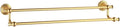 Towel Racks European Copper Towel Rack Double Towel Bar Wall-Mounted Towel Holder Towel Rail for Bathroom Kitchen Office Organizer (Color : Gold, Size : 40cm)