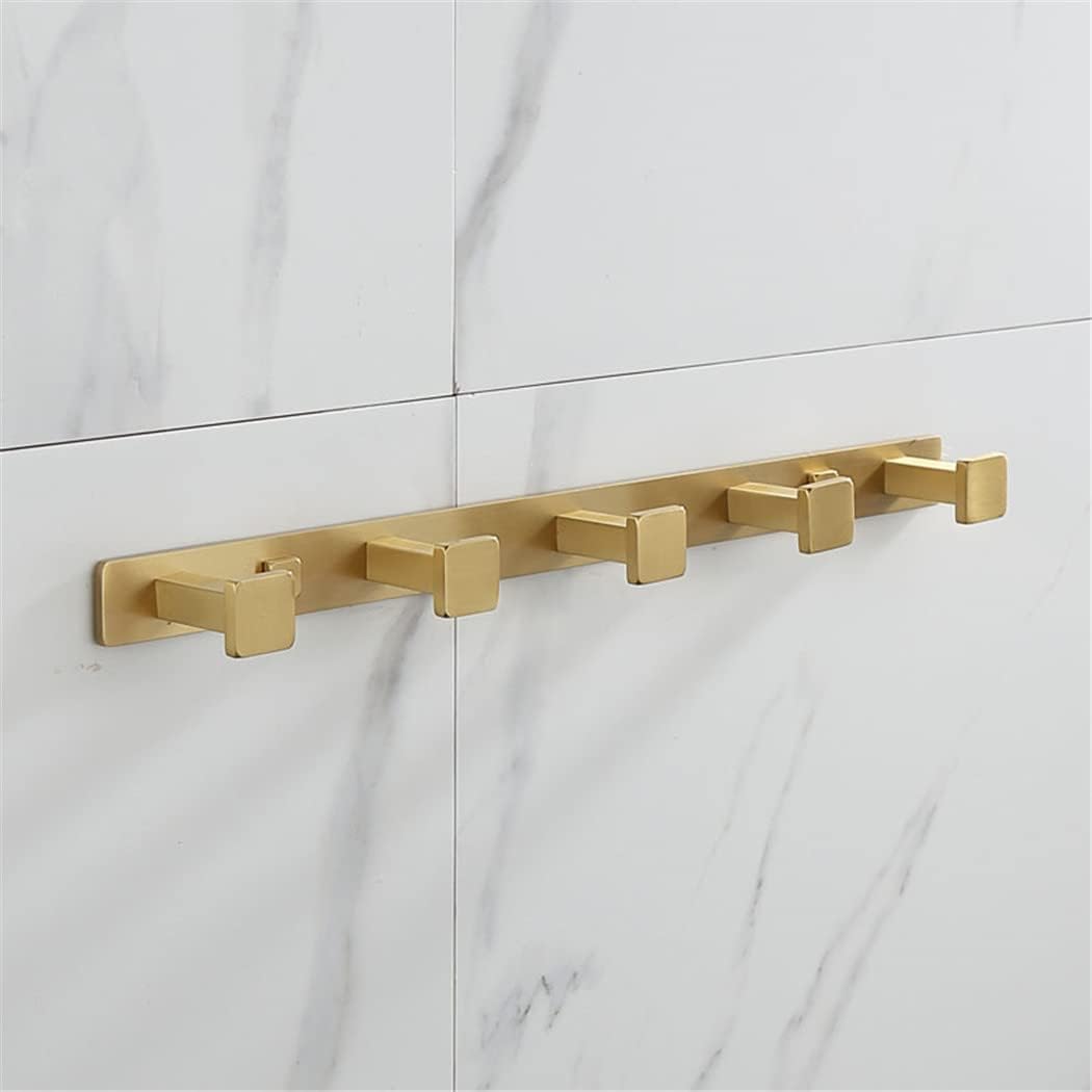 Brass Bathroom Accessory Towel Rack, Paper Holder Toilet Brush Holder Towel Holder Hook Brushed Gold Bath Hardware