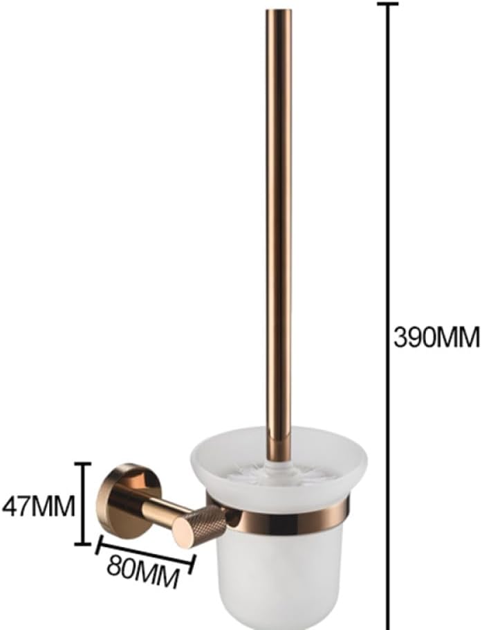 Rose Gold Stainless Steel Wall Hook Toilet Paper Holder Towel Bar Bathroom Accessories,Toilet Brush Holder