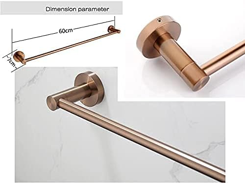 Towel Rack Nordic Brushed Rose Gold Towel Rack Bathroom Storage Rack,Single Towel Bar for Bathroom Single Pole/Double Towel Shelf,Towel Storage Wall Mounted Bath Towel Rail/Single/60Cm The New