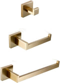 Towel Rack Matte Gold Towel Rail 304 Stainless Steel Towel Rail Double Towel Rail Paper Holder Tissue Holder Toilet Brush Holder Towel Rail A