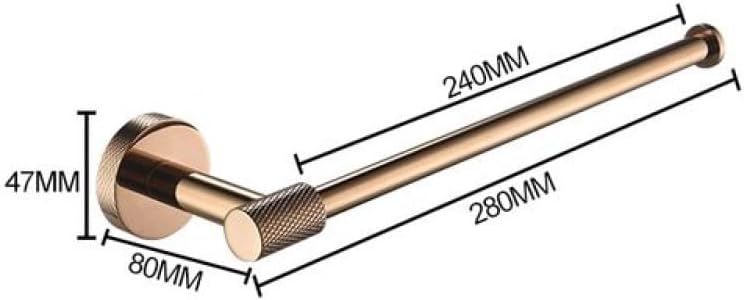 Rose Gold Wall Mount Shelf Toilet Bath Hardware Paper Holder Towel Bar Rack Rail Rod Robe Hook Hanger Bathroom Accessories Set,Single Towel Bar(Towel Rack)